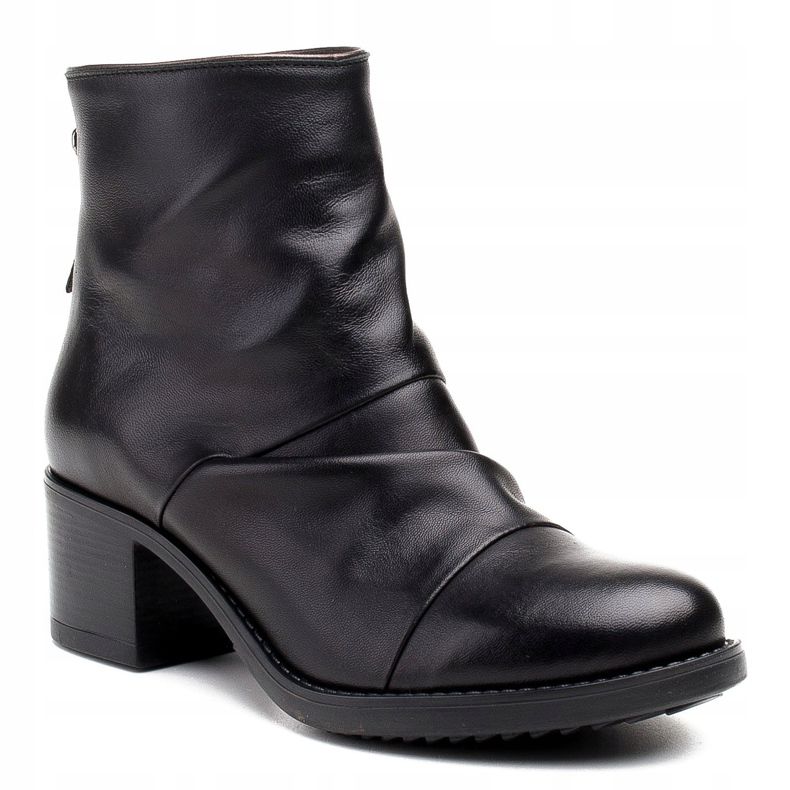 Marco Shoes Bottes pour femmes 1258B Marco en cuir froissé noir 1