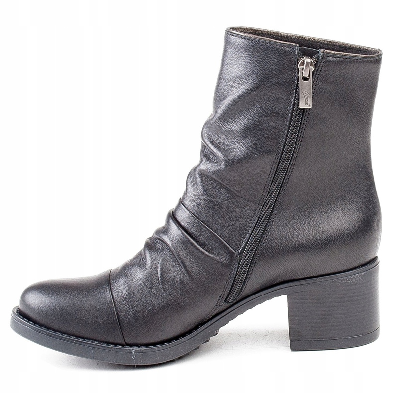 Marco Shoes Bottes confortables en cuir noir avec fronces le noir 2