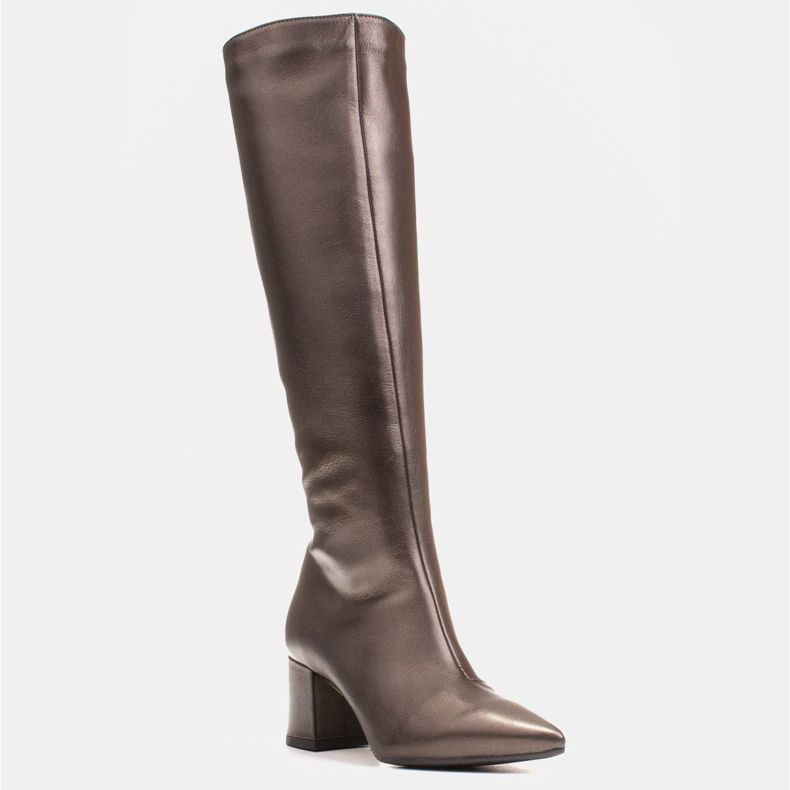 Marco Shoes Bottes élégantes pour femmes 1376K de couleur marron métallisé brun 1
