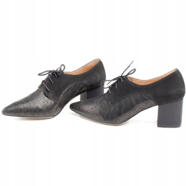 Marco Shoes Chaussures à lacets noires 1248P en daim avec un motif le noir 3