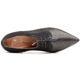 Marco Shoes Chaussures à lacets noires 1248P en daim avec un motif le noir 5