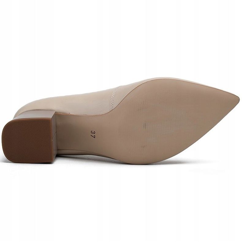 Marco Shoes Escarpins beiges 1038P sur un talon stable 1