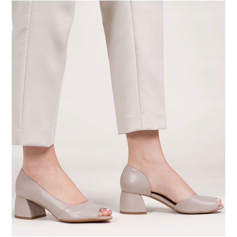 Marco Shoes Sandales en cuir beige 1505P 1 Marco Shoes Sandales en cuir beige 1505P 1