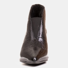 Marco Shoes Bottines 1460B slim en cuir noir avec tige en caoutchouc le noir 1