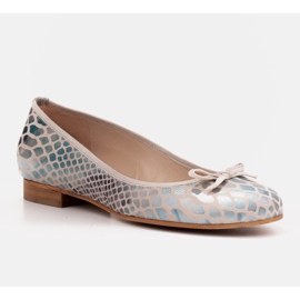 Marco Shoes Ballerines Marco pour femmes en daim naturel de haute qualité bleu 1