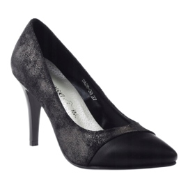 M.Daszyński Daszyński Pumps brillants pour femmes Da28 Black noir 1