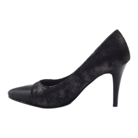 M.Daszyński Daszyński Pumps brillants pour femmes Da28 Black le noir 2