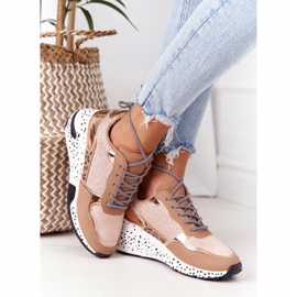 PS1 Baskets compensées pour femmes Or rose Avery d'or 1