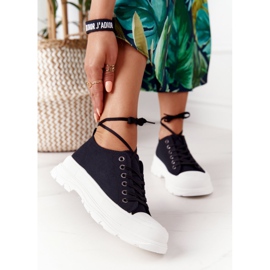 Baskets Femme On The Platform Noir Travel Time le noir 2