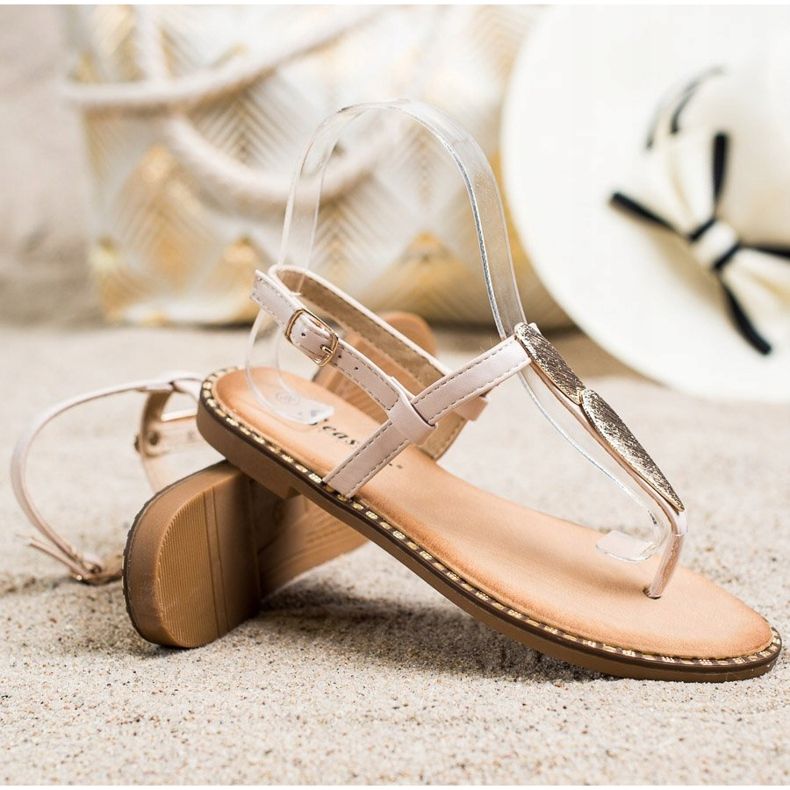 Seastar Tongs Sandales Avec Ornement beige 1