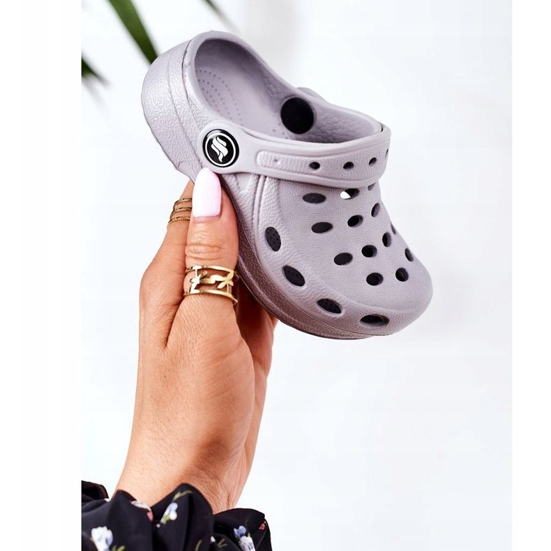 Chaussons Enfant Mousse Kroks Gris Lucas 2 Chaussons Enfant Mousse Kroks Gris Lucas 2