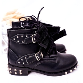 Bottes Chaudes Enfant À Clous Lu Boo Noir 2