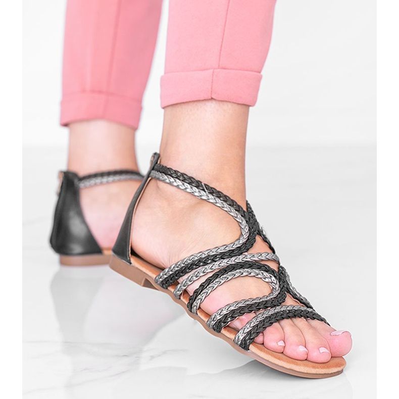 Sandales femme Velvet Night noires 1