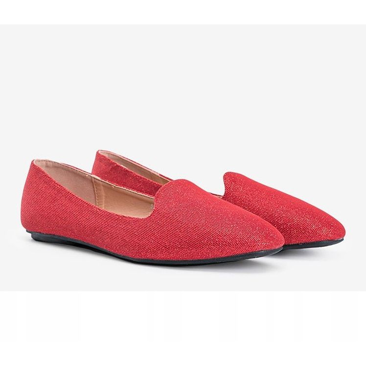 Ballerines rouges avec zircone cubique Larissa 1