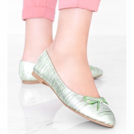 Ballerines Ayris femme vertes brillantes 1