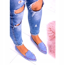 Lu Boo Blue Lords Iridescent Jets Suede Spike 128-A5 bleu 5 Lu Boo Blue Lords Iridescent Jets Suede Spike 128-A5 bleu 5