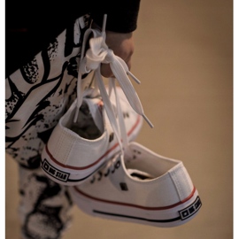 Baskets Basses Classiques Enfant Big Star HH374089 Blanc blanche 2 Baskets Basses Classiques Enfant Big Star HH374089 Blanc blanche 2