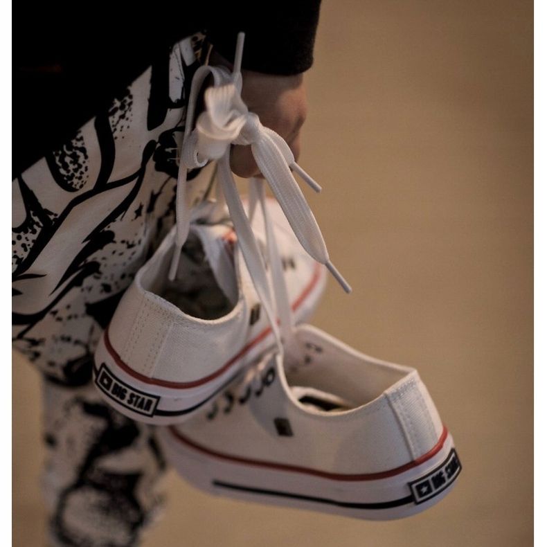 Baskets Basses Classiques Enfant Big Star HH374089 Blanc blanche 2 Baskets Basses Classiques Enfant Big Star HH374089 Blanc blanche 2