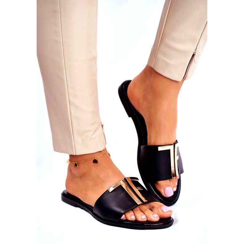 Pantoufles Élégantes Pour Femmes Noir Nicole Dilmah le noir 1