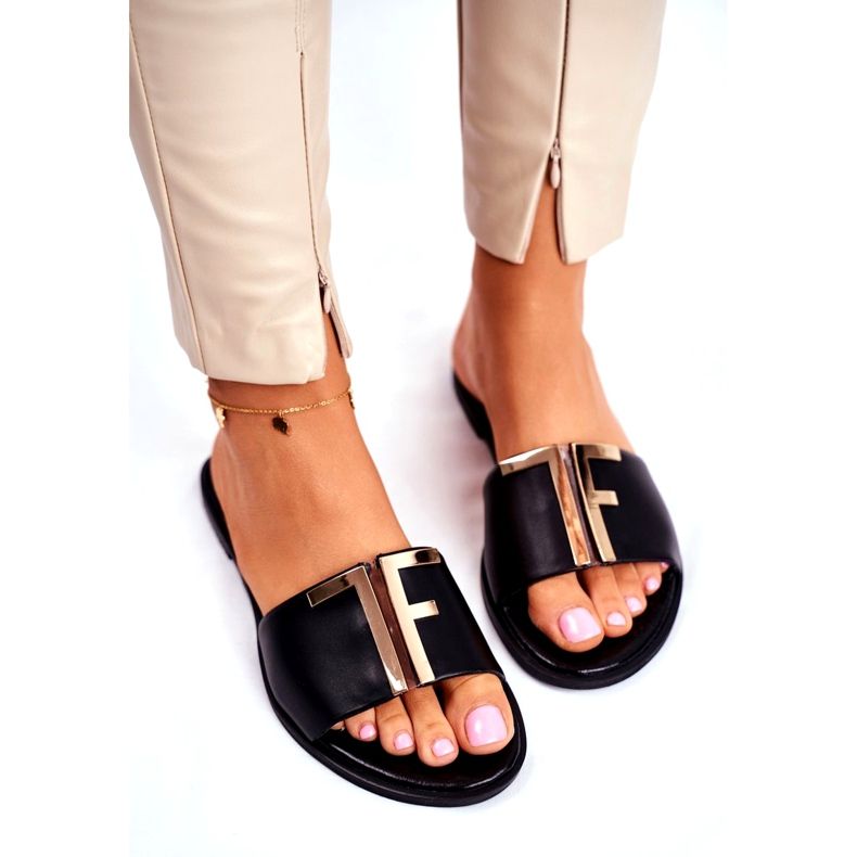 Pantoufles Élégantes Pour Femmes Noir Nicole Dilmah le noir 3