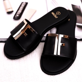 Pantoufles Élégantes Pour Femmes Noir Nicole Dilmah 4