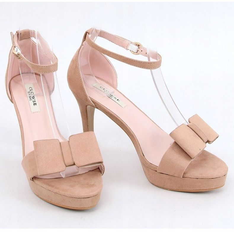 Sandales sur la plateforme beige 9R32 Kaki 1