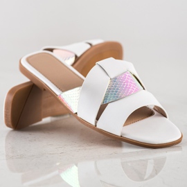 SHELOVET Pantoufles Avec Insert Holo blanc 1