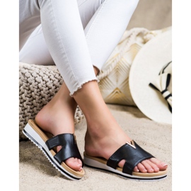 Groto Gogo Pantoufles Classiques Confortables noir 2