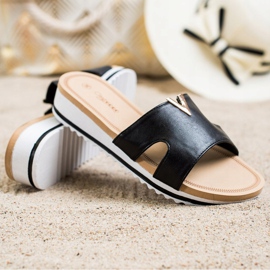Groto Gogo Pantoufles Classiques Confortables le noir 1