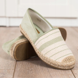 Ideal Shoes Espadrilles Avec Motif vert 1