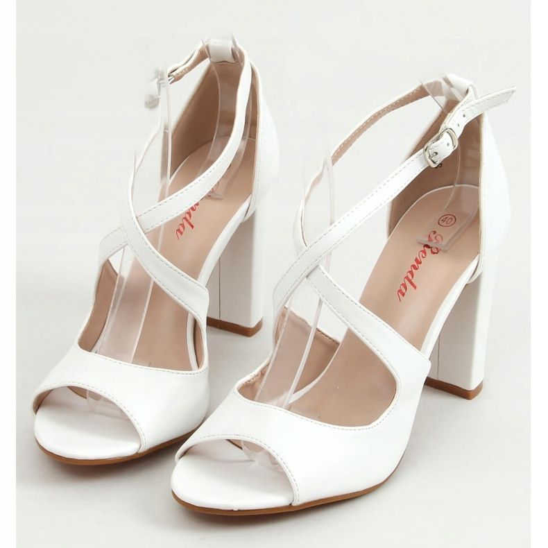 Sandales à talons blanches S-837 Blanc 1