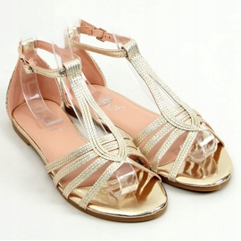 Sandales pour femmes dorées SM0024 Or d'or 1