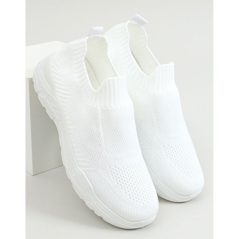 Blanc LA172P Chaussettes blanches chaussures de sport 1