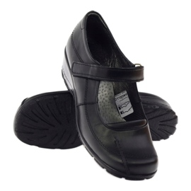 Escarpins à semelles compensées cuir naturel Angello 371 noir 3