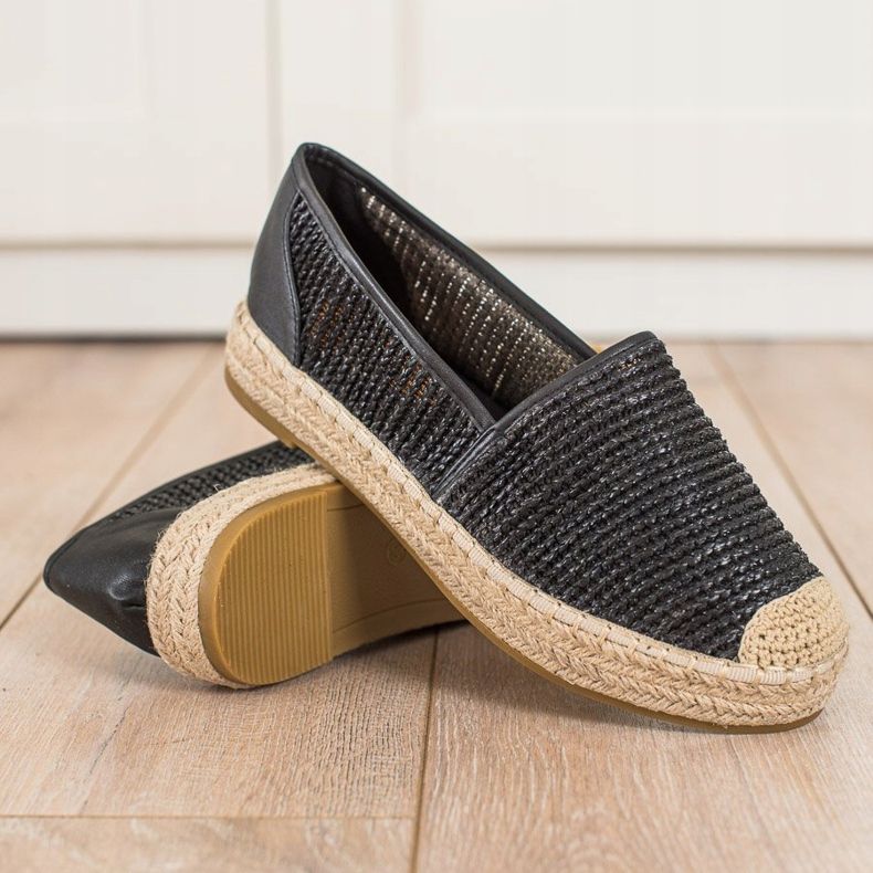 Coura Espadrilles Tressées noir 1
