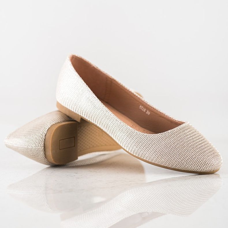 Super Mode Ballerine Classique À Paillettes doré 1