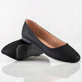 Super Mode Ballerine Classique À Paillettes le noir 1