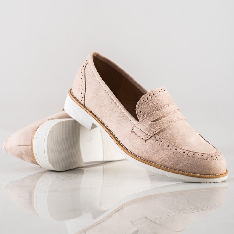 Sun Color Chaussures en daim classiques beige 1