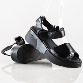 Weide Sandales Velcro le noir 1