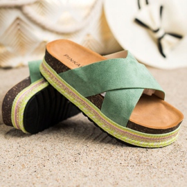 SHELOVET Chaussons Verts En Daim 1