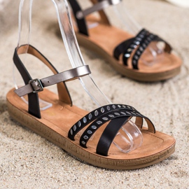 Queen Vivi Sandales à la mode noir 1