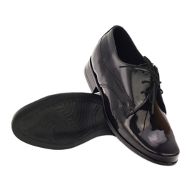 Garçons à verni noirs, communion garçons gregors 429 insert en cuir le noir 2