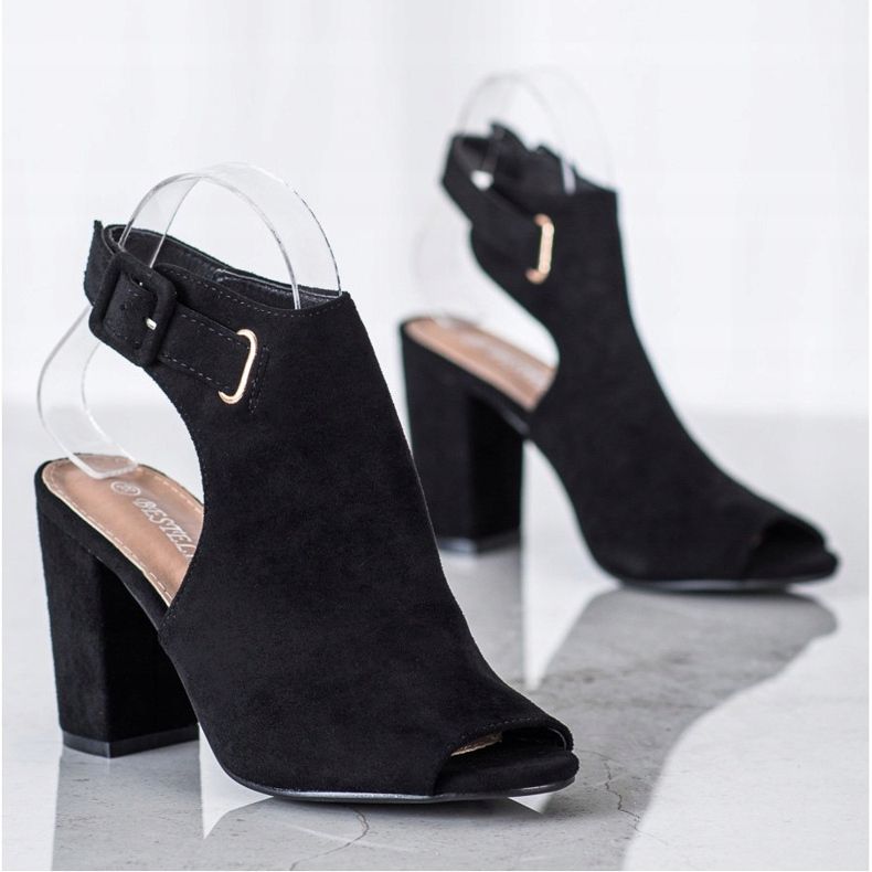 Bestelle Sandales fermées avec boucle le noir 1 Bestelle Sandales fermées avec boucle le noir 1