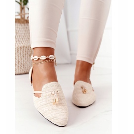 Ballerine Spitz Avec Ligne Tressée Lu Boo Beige 1