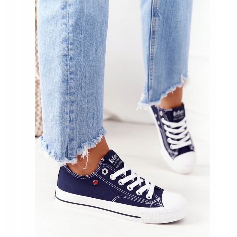 Baskets Femme Lee Cooper LCW-21-31-0095L Bleu Marine blanche 1 Baskets Femme Lee Cooper LCW-21-31-0095L Bleu Marine blanche 1