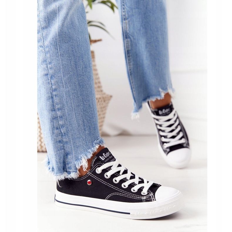 Lee Cooper LCW-21-31-0097L Noir Femmes Baskets blanche le noir 1
