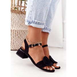 Sandales Talons Hauts en Daim Maciejka 5198A-01 Noir 1