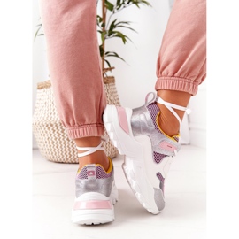 PE1 Chaussures de sport pour femmes Sneakers Blanc-Rose Infinity 1