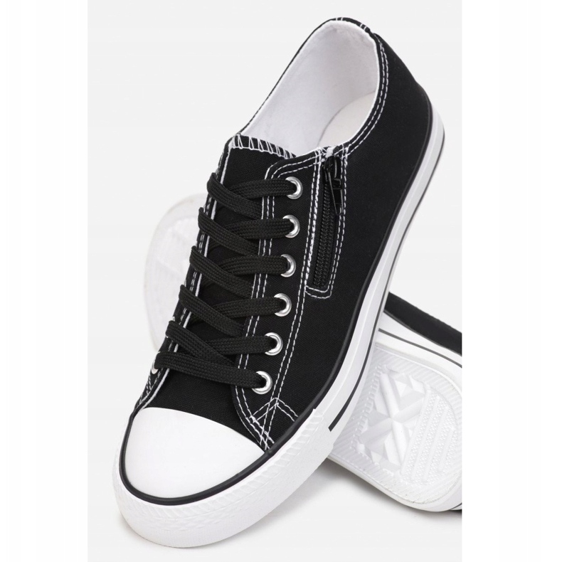 Baskets Femme Avec Fermeture à Glissière Noir Malani 1