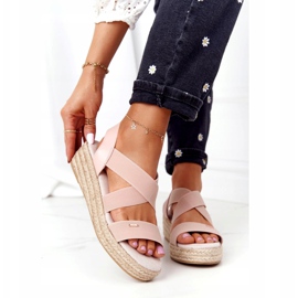 Sandales Compensées Avec Côtes Big Star HH274413 Rose 2